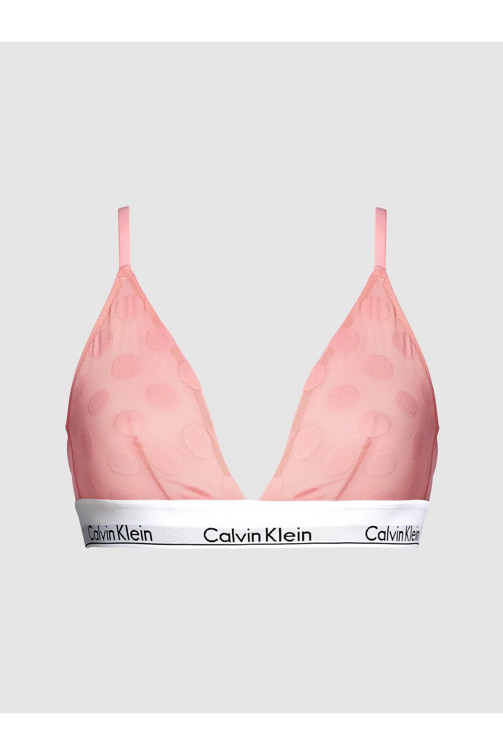Braletka Calvin Klein Triangle Bra - Modern Cotton Dot růžová