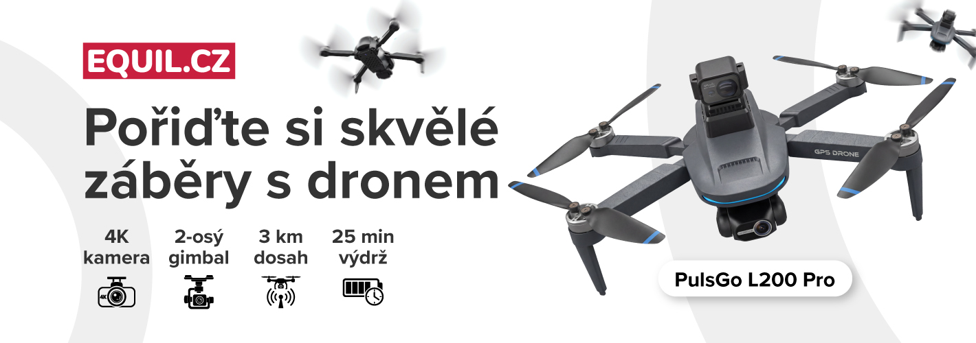 Dron PulsGo L200 Pro, 4K kamera, 2 osý gimbal, GPS, 25 minut letu, ukládání na SD kartu, fallow me