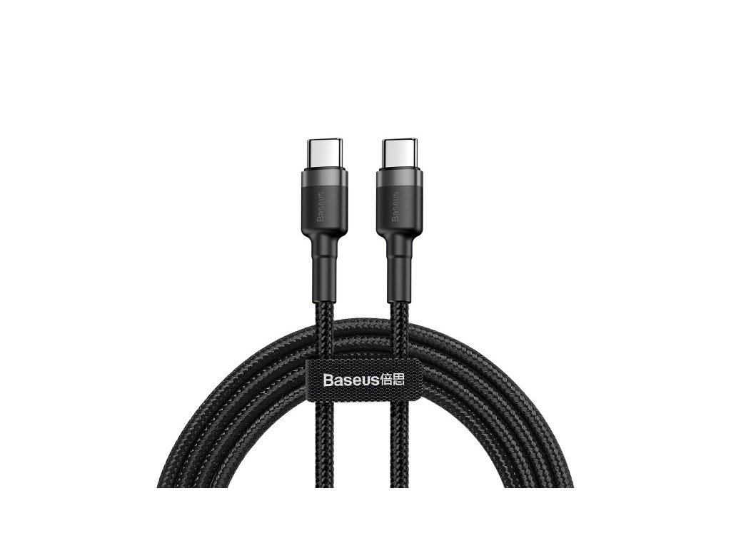 Baseus nabíjecí a datový kabel Type-C PD2.0 60W 1M Grey-Black (Délka 1M)