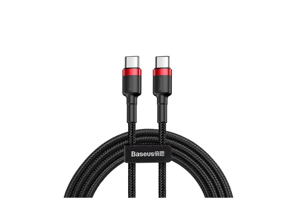 Baseus nabíjecí a datový kabel Type-C PD2.0 60W 1M Red-Black (Délka 1M)
