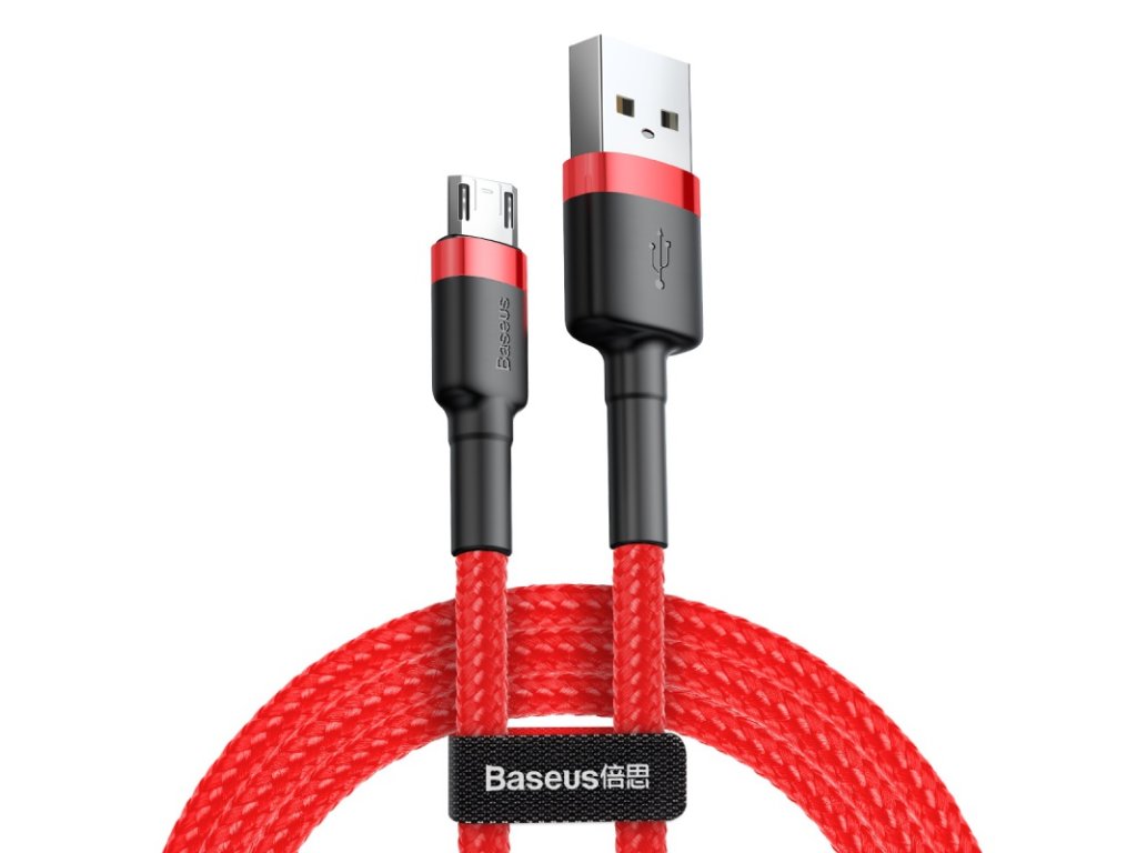 Baseus nabíjecí a datový kabel Micro USB 2.4A /  Red (Délka 1M)