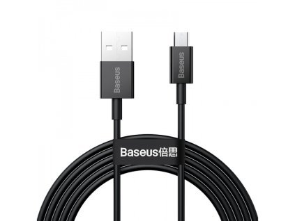 Baseus rychlonabíjecí a datový kabel USB/ Micro 2A / Black / 1M / CAMYS-01