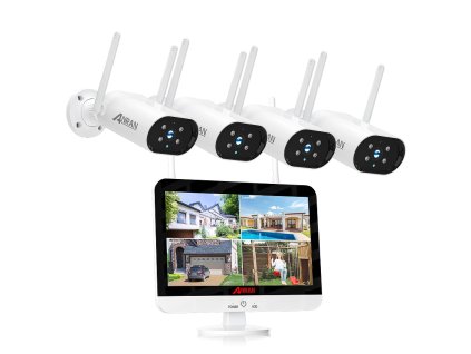 WiFi kamerový systém ANRAN DW-17B01 50W s rozlišením 5MP / 4x kamera / detekce pohybu / noční vidění / úložiště až 4TB (Úložiště Bez úložiště)