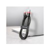 Baseus nabíjecí a datový kabel USB /Type-C 3A / Red + Black / 1M / CATKLF-B91