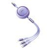 4681 3 remax multifunkcni kabel 3v1 micro usb usb c lightning 15w 3a 1 2m fialovy