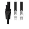 hoco one pull two zinc alloy rhombus charging cable black