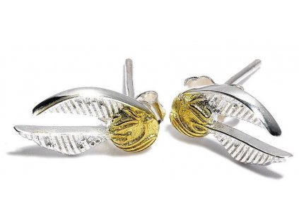 harry potter earrings golden snitch silver plated 0