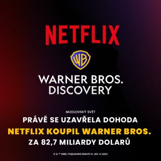 🎬 Velká novinka! Netflix právě oznámil, že kupuje Warner Bros. — včetně jeho filmových a TV studií, HBO a HBO Max. ✨ To...