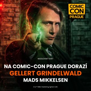 Už tento pátek přijede na @comiccon_prague herec Mads Mikkelsen, kterého fanoušci kouzelnického světa znají jako Gellerta...