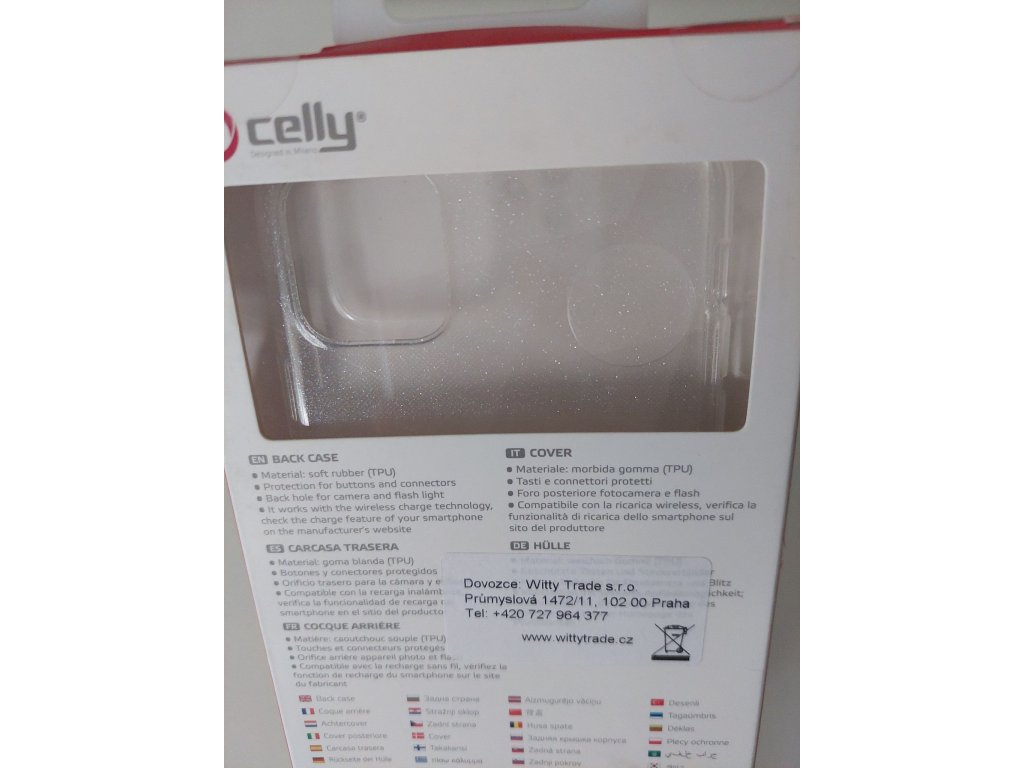 Celly zadní kryt Sparkle pro iPhone 11 Pro Max, transparentní
