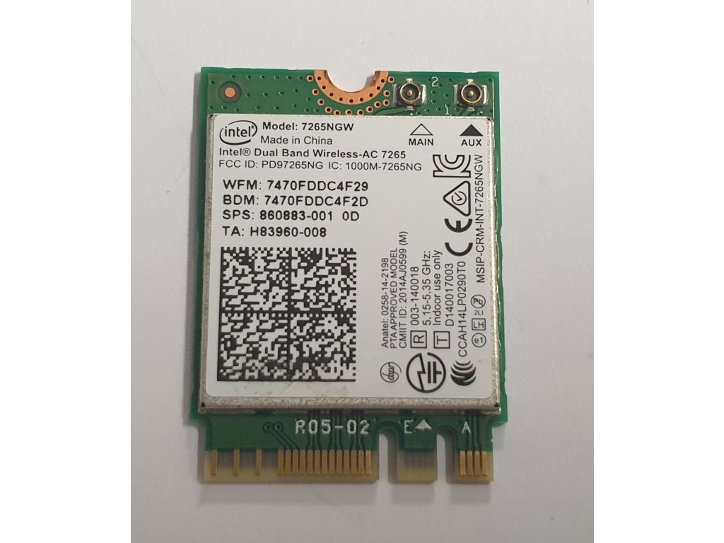 Wifi modul + Bluetooth 4.0 7265NGW z HP Chromebook 11A G6 EE