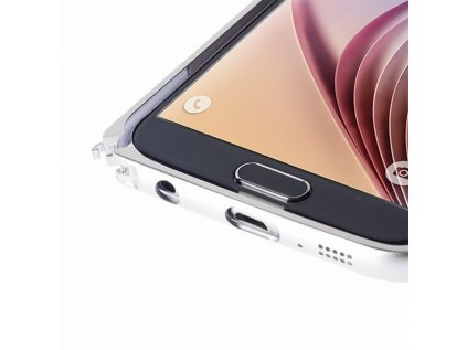 Krusell hliníkový rámeček SALA pro Samsung Galaxy S6, stříbrná