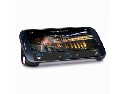 Pouzdro Puro polohovací flipové Zeta Samsung Galaxy S4 i9505 černé