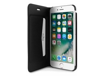 Puro flipové pouzdro pro Apple iPhone 7 Plus s přihrádkou na kartu, černá