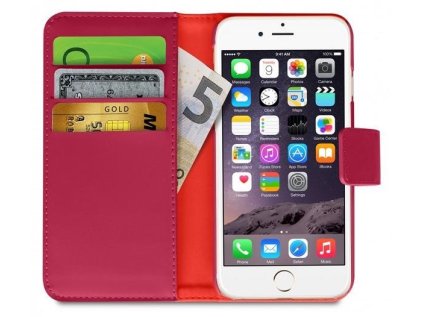 Puro flipové pouzdro s přihrádkou na kartu a zadní kryt pro Apple iPhone 6/6s, růžová