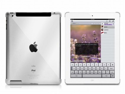 Puro zadní kryt Crystal pro iPad 2/New iPad, průsvitná