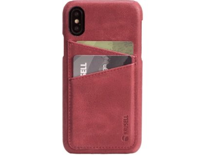 Krusell zadní kryt SUNNE 2 Card pro Apple iPhone X, červená