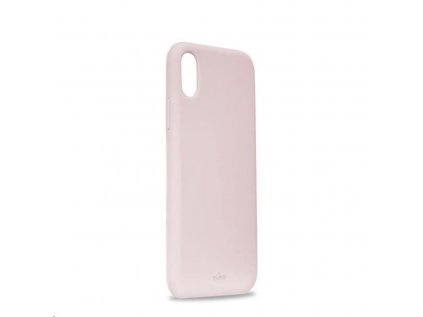 Pouzdro Puro silikonové s mikrovláknem iPhone X / Xs 5.8" Rose