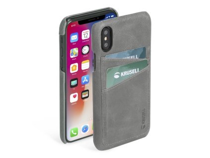 Krusell zadní kryt SUNNE 2 Card pro Apple iPhone X, šedá