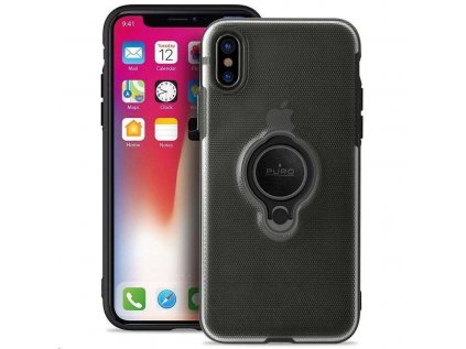 PURO OCHRANNÝ OBAL PRO IPHONE X / XS 5.8" S MAGNETICKÝM KROUŽKEM BLACK