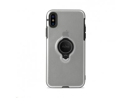 Puro ochranný obal pro iPhone Xs Max 6.5" s magnetickým kroužkem Transparent IPCX65MAGRINGTR