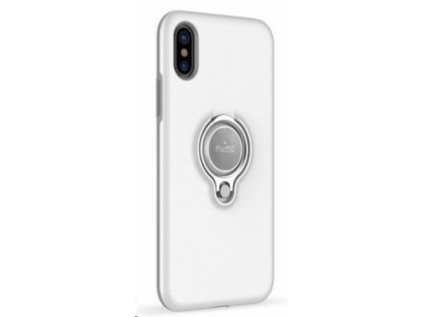 Puro ochranný obal pro Apple iPhone X s magnetickým kroužkem, bílá