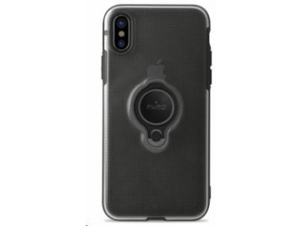 Puro ochranný obal pro Apple iPhone X s magnetickým kroužkem, černá