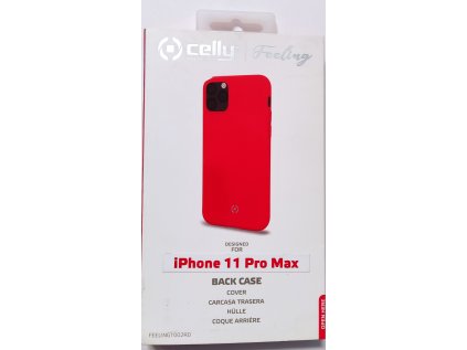 Celly silikonový zadní kryt Feeling pro iPhone 11 Pro Max, červená