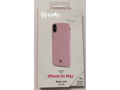 Celly silikonový zadní kryt Feeling pro iPhone XS Max, růžová