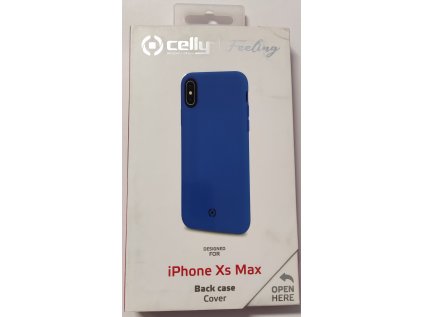 Celly silikonový zadní kryt Feeling pro iPhone XS Max, modrá
