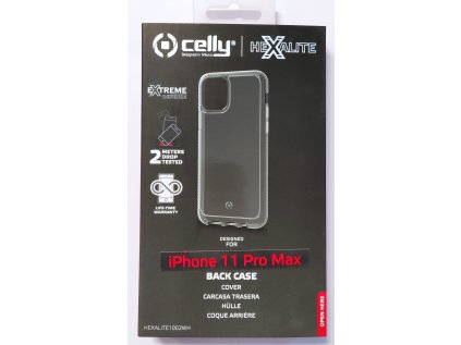 Celly zadní kryt Hexalite pro iPhone 11 Pro Max, transparentní