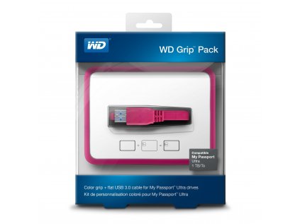 Pouzdro pro HDD s USB kabelem WD Grip pro MP Ultra 500GB-1TB, růžové (pink)