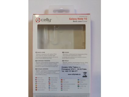 Celly zadní kryt Gelskin pro Samsung Galaxy Note 10, transparentní