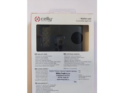 Celly pouzdro Wally s funkcí stojánku pro Samsung Galaxy A8S, černá