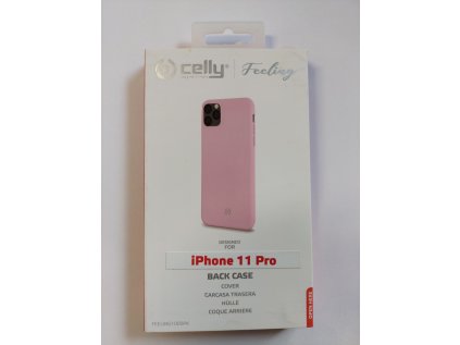 Celly silikonový zadní kryt Feeling pro iPhone 11 Pro, růžová