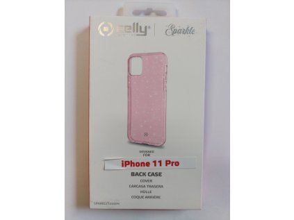 Celly zadní kryt Sparkle pro iPhone 11 Pro, růžová