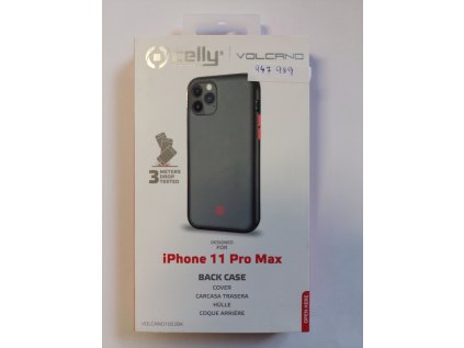 Celly zadní kryt Volcano pro iPhone 11 Pro Max, černá