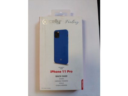 Celly silikonový zadní kryt Feeling pro iPhone 11 Pro, modrá