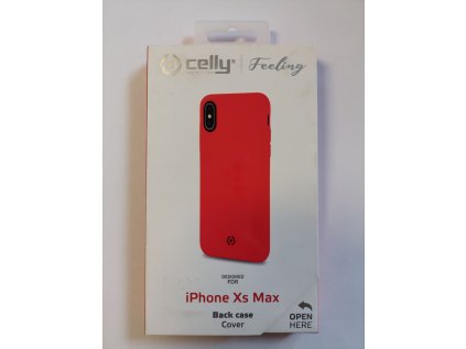 Celly silikonový zadní kryt Feeling pro iPhone XS Max, červená