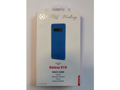 Celly silikonový zadní kryt Feeling pro Samsung Galaxy S10, modrá