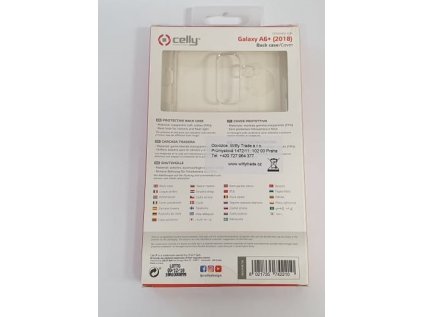Celly zadní kryt Gelskin pro Samsung Galaxy A6+ 2018, transparentní