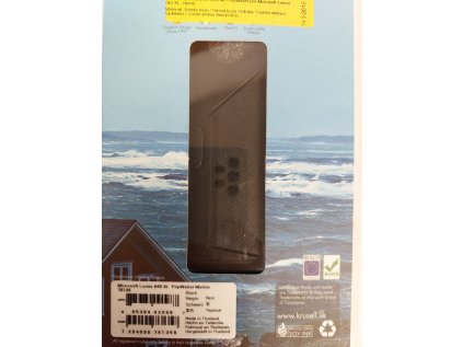 Krusell flipové pouzdro MALMÖ FlipWallet pro Microsoft Lumia 640 XL, černá