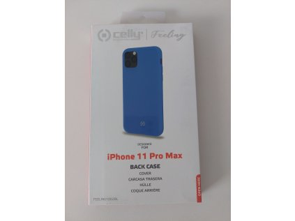 Celly silikonový zadní kryt Feeling pro iPhone 11 Pro Max, modrá