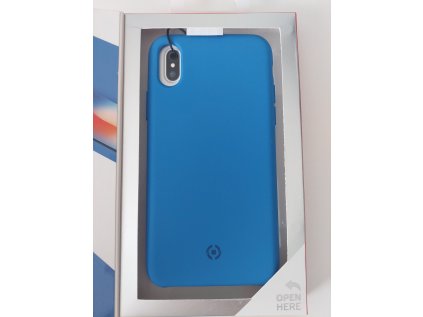 Celly silikonový zadní kryt Feeling pro iPhone XS / X, modrá