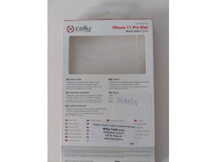 Celly zadní kryt Gelskin pro iPhone 11 Pro Max, transparentní