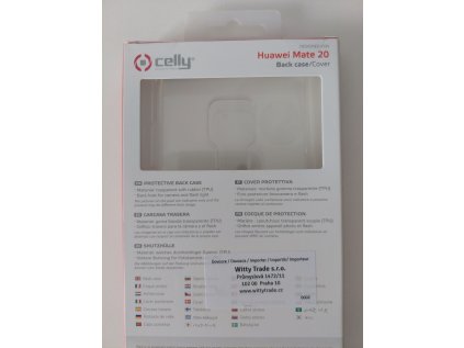 Celly zadní kryt Gelskin pro Huawei Mate 20, transparentní