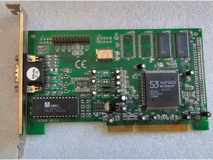 Grafická karta S3 Trio 3D/2X 4 MB AGP PN: SP368F Rev:-A kus HISTORIE !