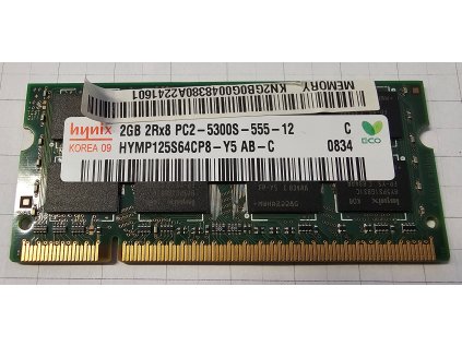 Paměť RAM do NB Hynix 2GB 667 Mhz DDR2 - HYMP125S64CP8-Y5