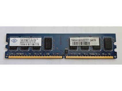 Paměť RAM do PC 2GB DDR2 NANYA 800Mhz NT2GT64U8HD0BY-AD