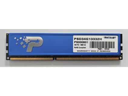Paměť RAM do PC Patriot 4GB (1x4GB) 1333MHz - PSD34G13332H